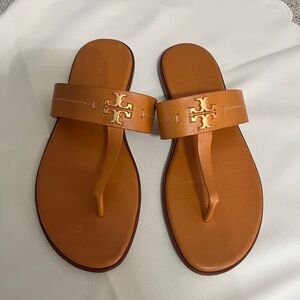 Tory Burch Brown Leather Sandals